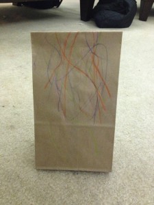 One of our child-decorated Bags of Blessings. 