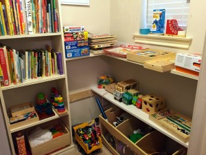 Easy access to toys and books