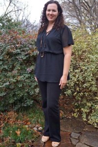 Olivia Tunic and Flare Leg Pant  These pants have become my new favorite wardrobe staple.  They fit great, don't wrinkle, and can be dressed up or down!
