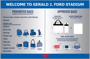 Ford Stadium Prohibited Bag Infographic