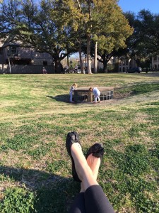 My awesome parenting moment- relaxing in the sun while the kids happily played in a storm drain!