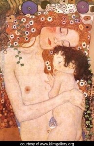 Who is this non-kicking, non hair-pulling sleeping child and where can I get one? Mother and Child by Gustaf Klimt (c/o www.klimtgallery.org) 