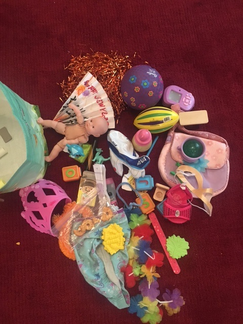 child toy clutter pile