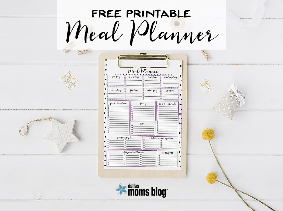 Meal Planner - Megan Harney for Dallas Moms Blog