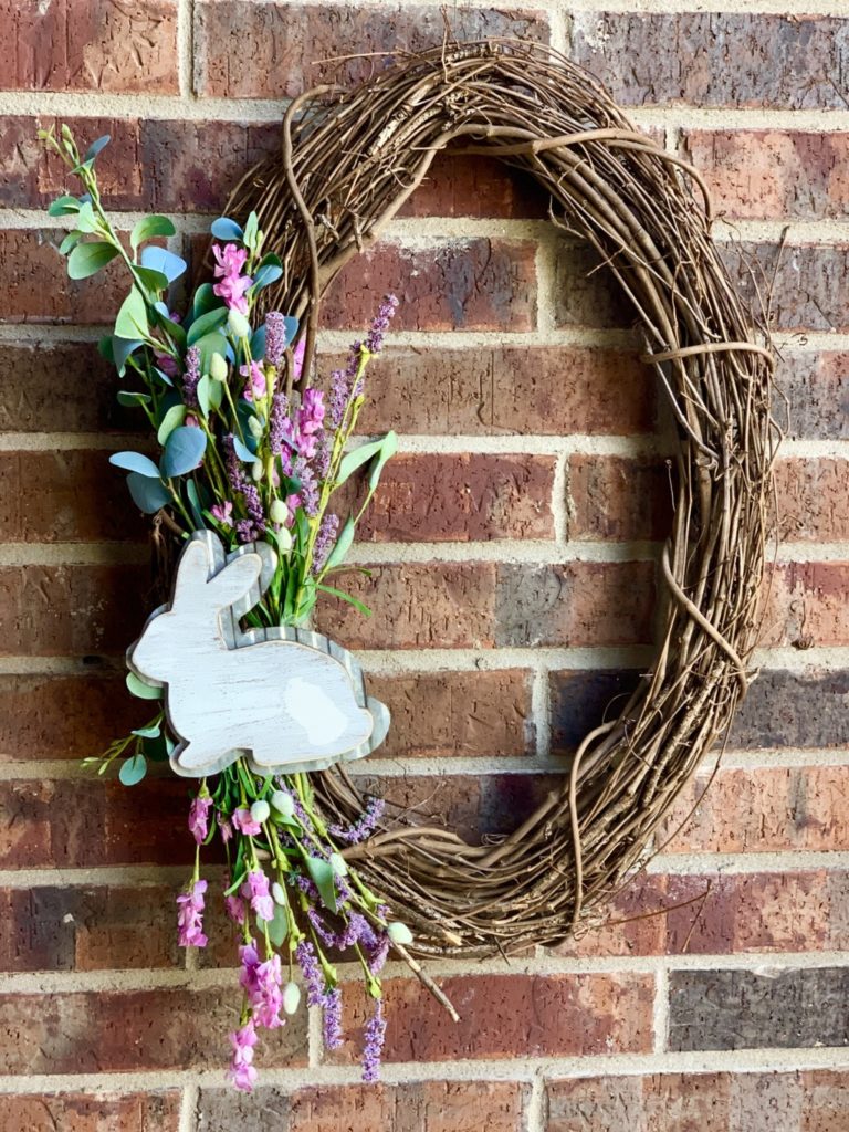 DIY bunny wreath