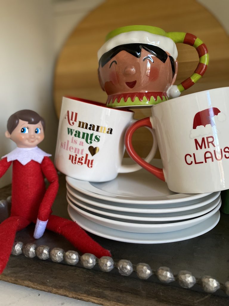 elf on the shelf ideas: cute target mugs
