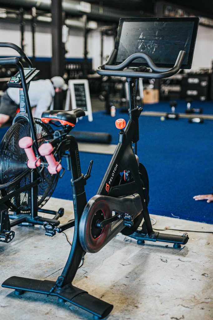 Peloton review, peloton bike in a gym