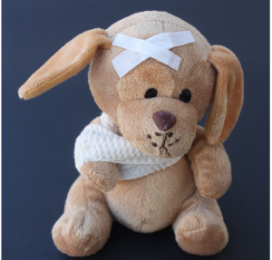stuffed animal with bandages