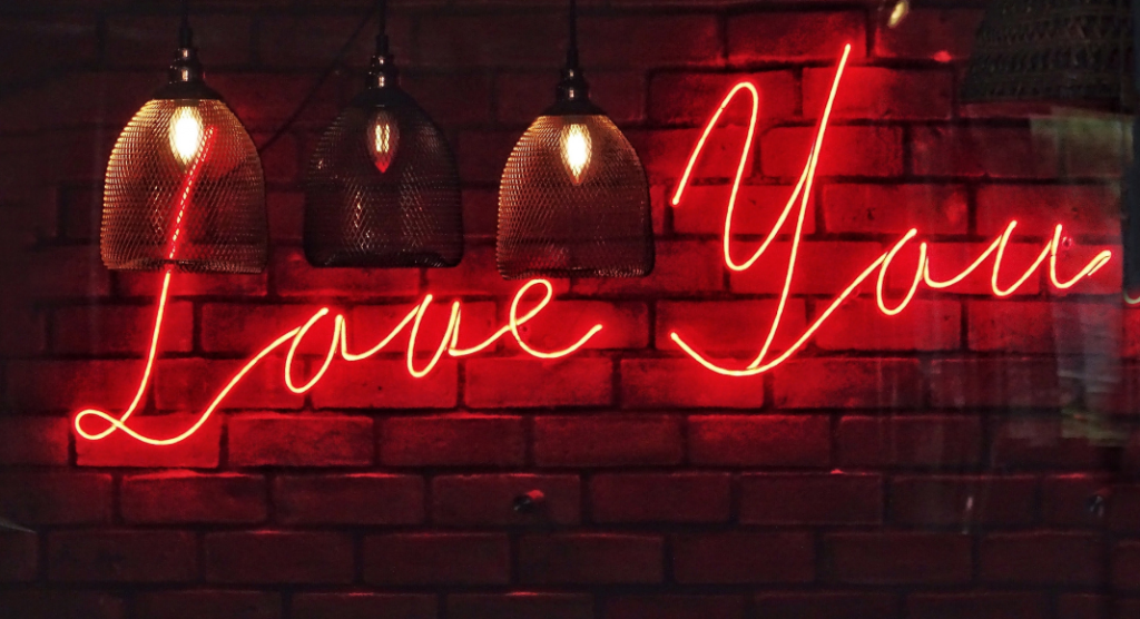 neon "love you" sign, a love letter to myself
