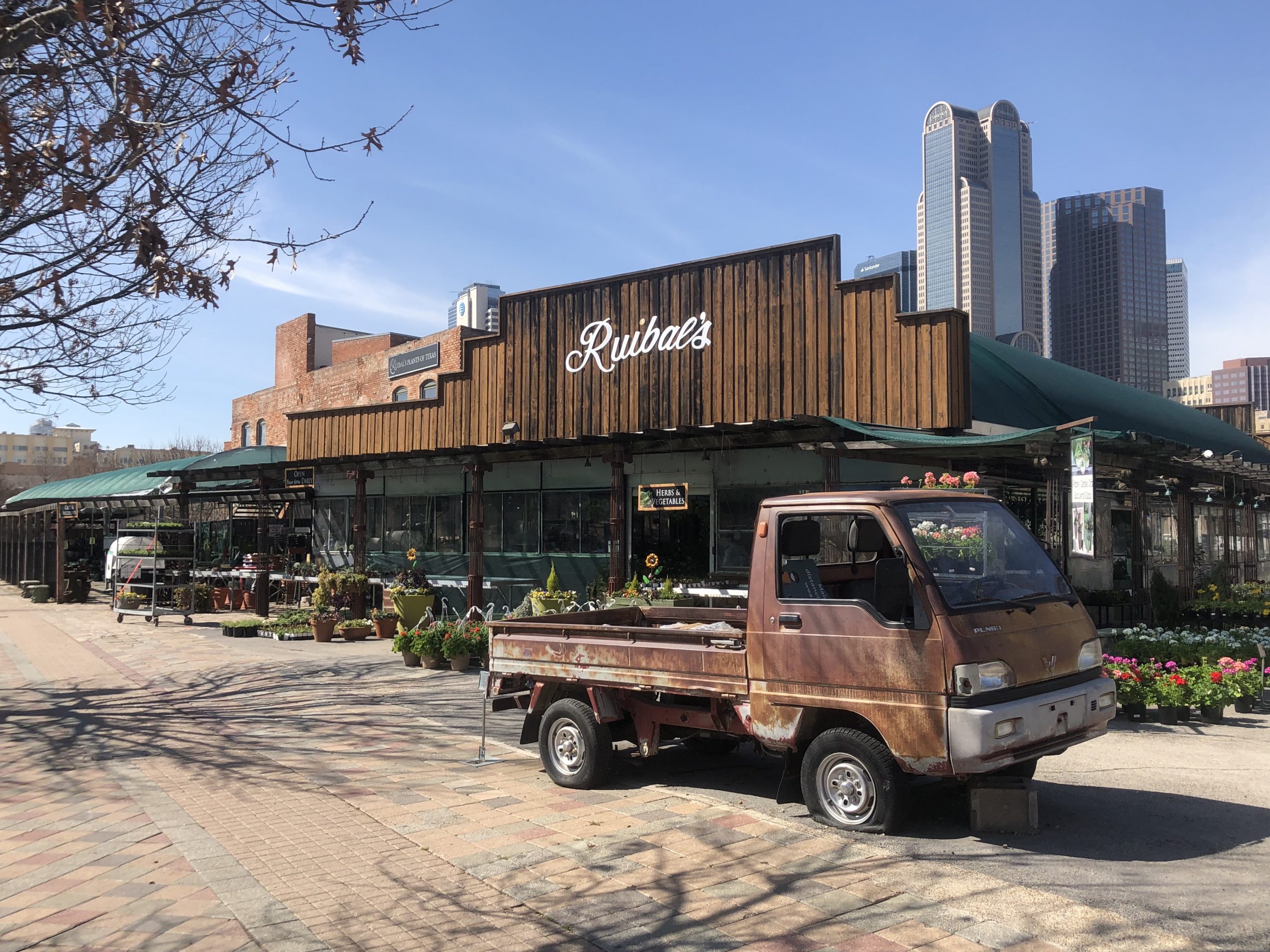 exterior of Ruibal's, independent plant stores in dallas