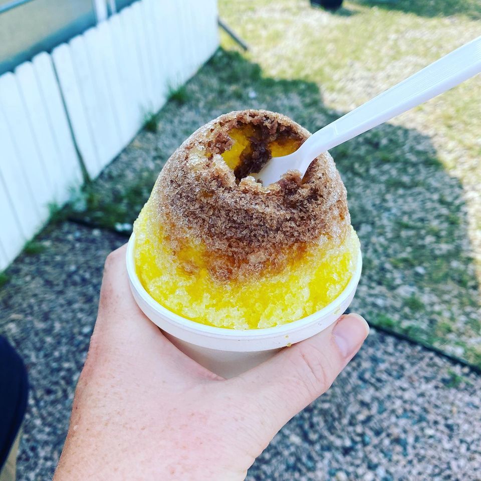 cup of Honey's shaved ice in Rockwall
