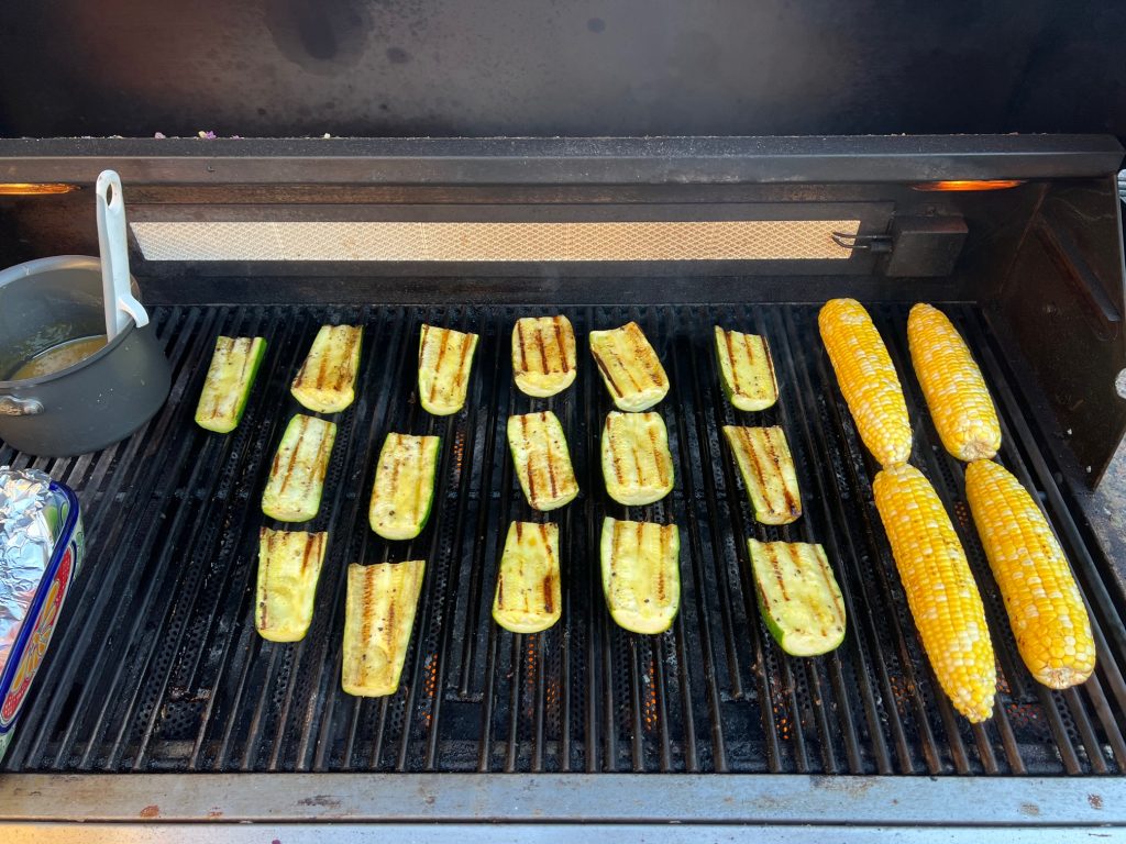 grilled vegetables, make entire dinner on the grill