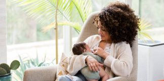 mother nursing newborn baby, breastfeeding myths