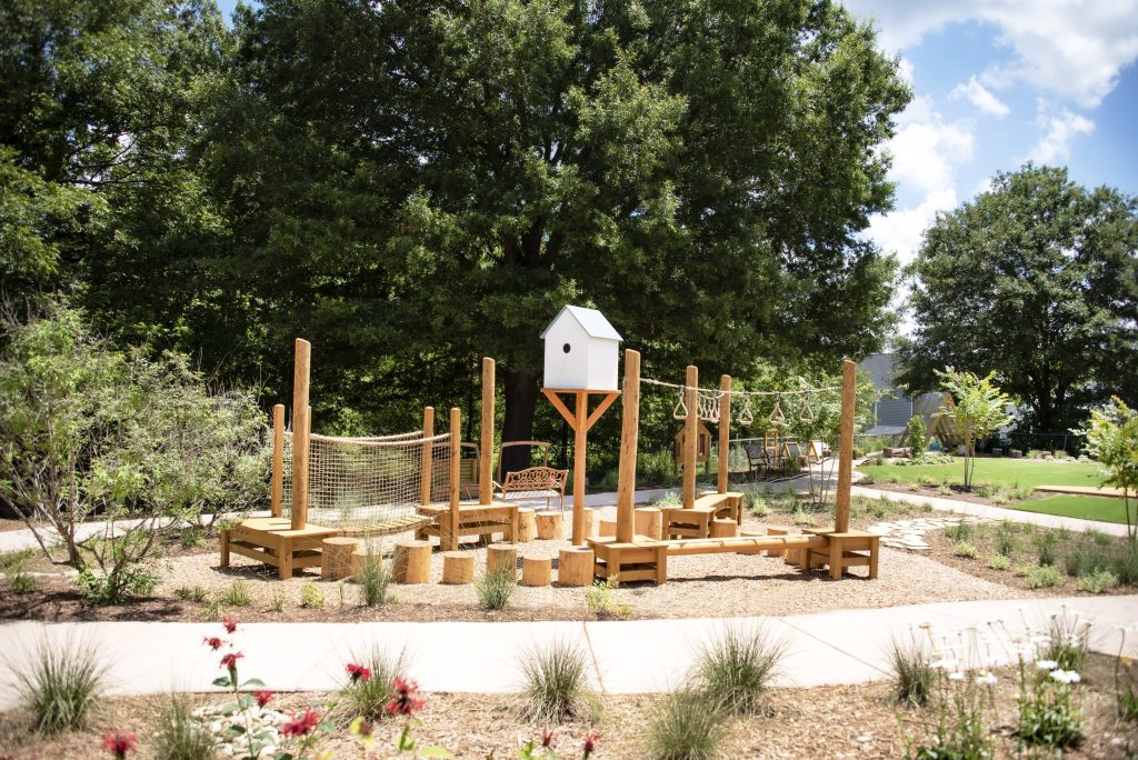 outdoor play area at The Nest Schools in Dallas