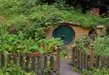 outside view of a hobbit hole