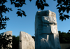 view of Dr. Martin Luther King Jr. stone memorial sculpture