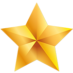 a gold star