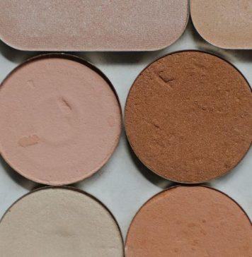 Blushes and bronzers makeup powders.