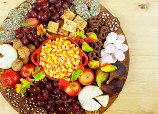 Thanksgiving dessert and snack tray.